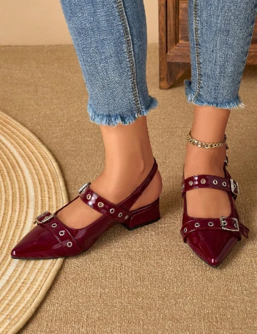 Pantofi SHEIN, visiniu