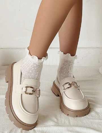 Mocasini Shein Kids, crem Crem