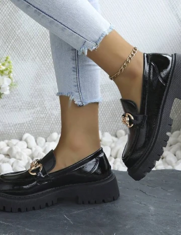 Mocasini SHEIN, negru Negru