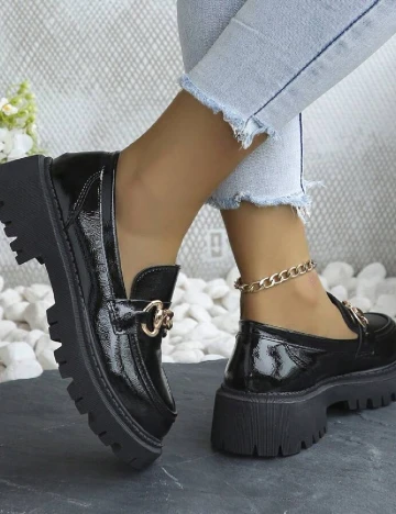 Mocasini SHEIN, negru Negru