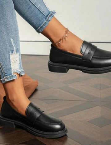 Mocasini SHEIN, negru Negru