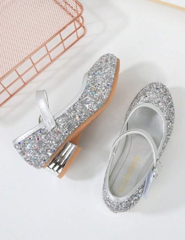 Pantofi Shein Kids, argintiu