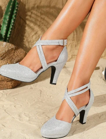 Pantofi SHEIN, argintiu Gri