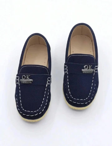Mocasini Shein Kids, bleumarin Albastru