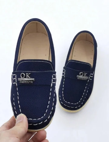 Mocasini Shein Kids, bleumarin Albastru