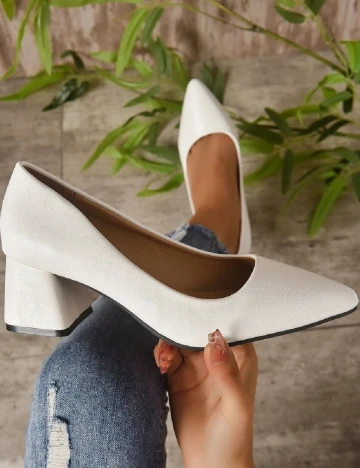 Pantofi SHEIN, alb