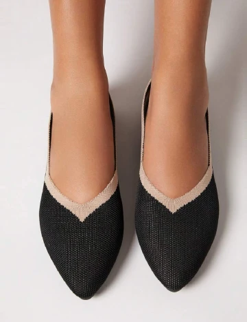Balerini SHEIN, negru Negru