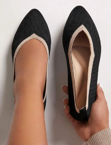 Balerini SHEIN, negru Negru