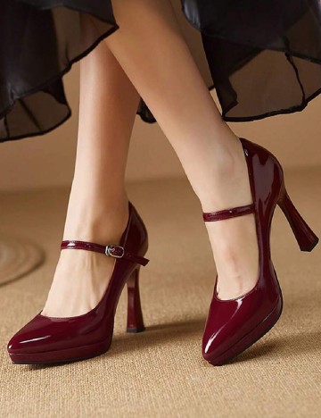 
						Pantofi SHEIN, visiniu