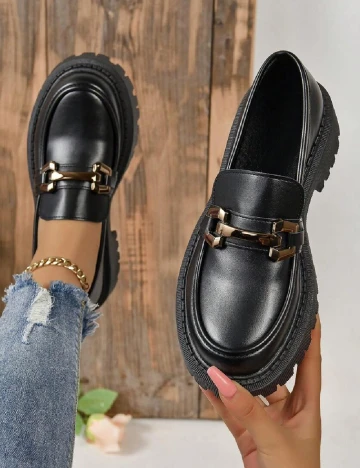 Mocasini SHEIN, negru Negru