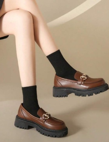 
						Mocasini SHEIN, maro
