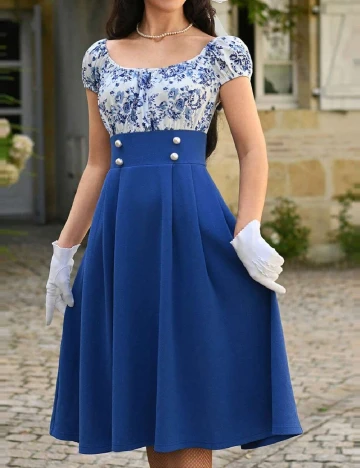 Rochie medie SHEIN, albastru