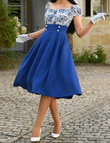 Rochie medie SHEIN, albastru
