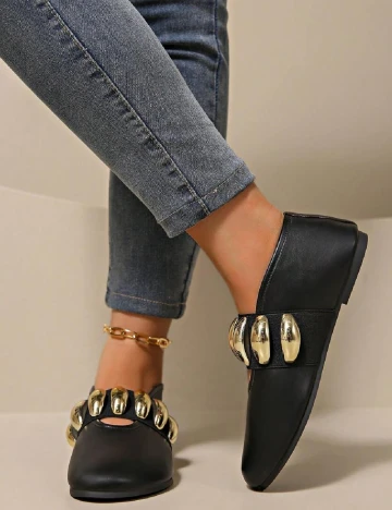 Balerini SHEIN, negru Negru