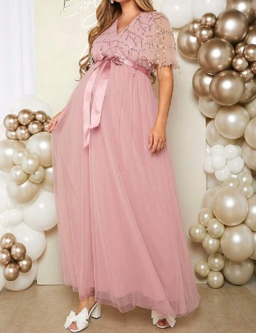 
						Rochie lunga SHEIN Maternity, roz