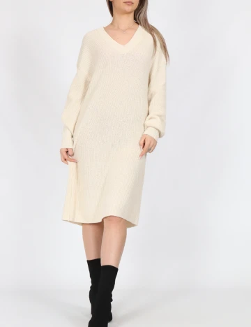 Rochie medie Vero Moda, ecru Alb