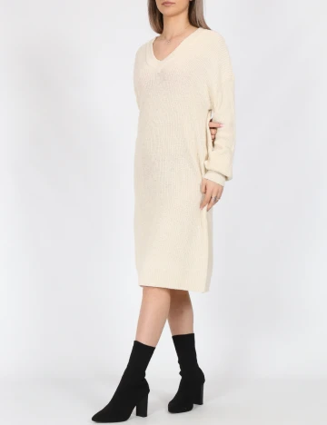 Rochie medie Vero Moda, ecru Alb