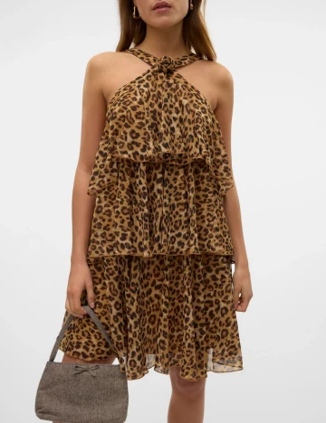 Rochie scurta Vero Moda, animal print