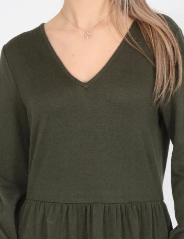 Rochie scurta Vero Moda, verde inchis