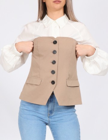 Top Vero Moda, maro deschis