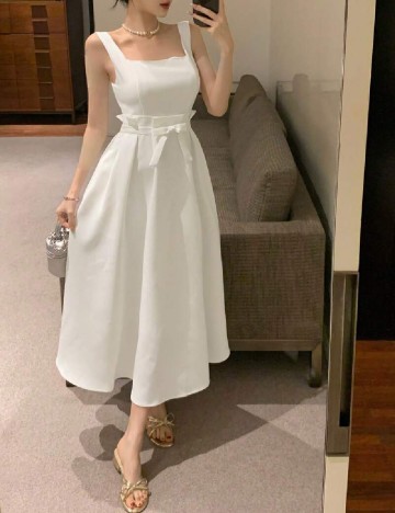 Rochie medie SHEIN, alb