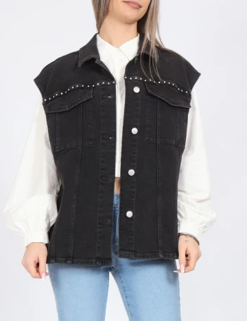 Vesta oversize Pieces, negru