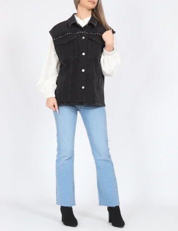 Vesta oversize Pieces, negru