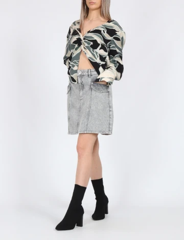 Fusta Vero Moda, gri