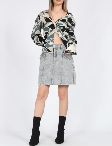 Fusta Vero Moda, gri
