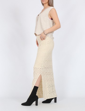 Fusta Vero Moda, crem