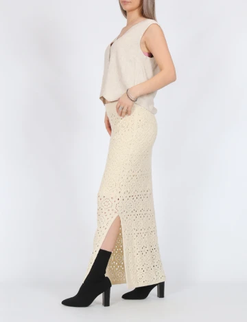Fusta Vero Moda, crem