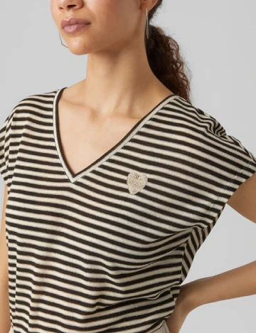 Tricou Vero Moda, alb/negru Alb