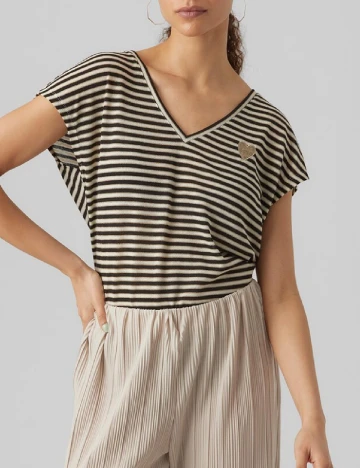Tricou Vero Moda, alb/negru Alb