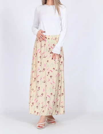 Fusta Vero Moda, crem