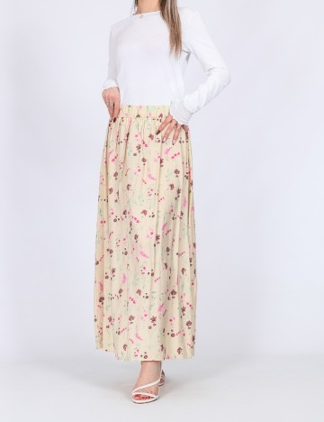 Fusta Vero Moda, crem
