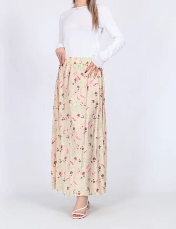 Fusta Vero Moda, crem