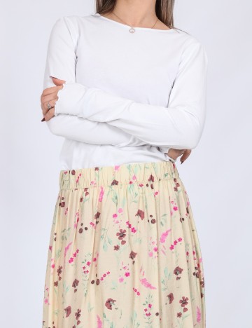 Fusta Vero Moda, crem
