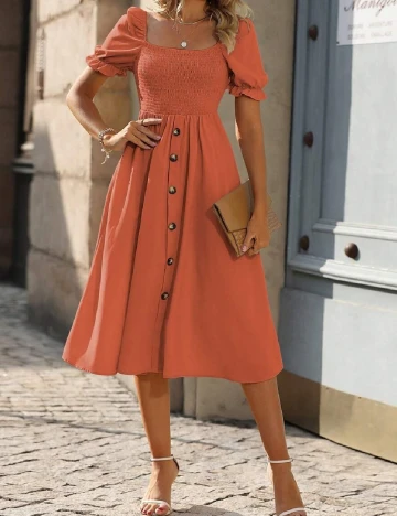 Rochie medie SHEIN, portocaliu