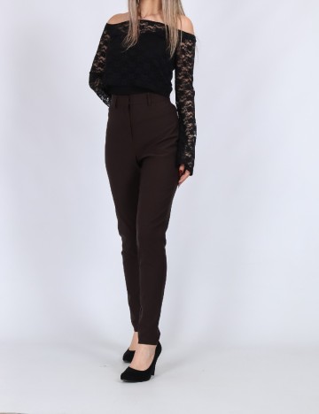 Pantaloni Vero Moda, maro inchis