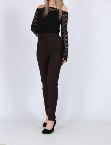 Pantaloni Vero Moda, maro inchis