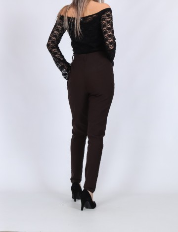 Pantaloni Vero Moda, maro inchis