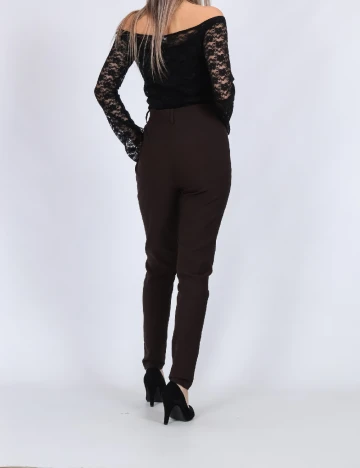 Pantaloni Vero Moda, maro inchis