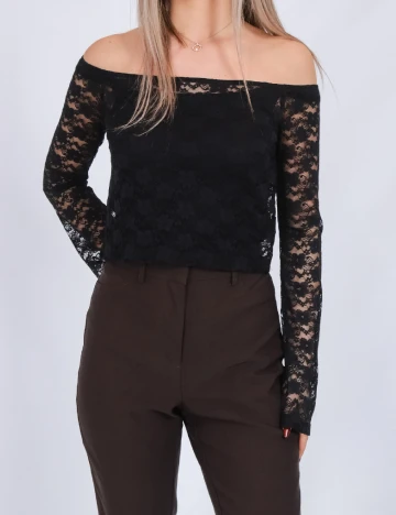 Pantaloni Vero Moda, maro inchis