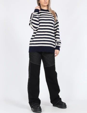 Pulover Vero Moda, alb/albastru