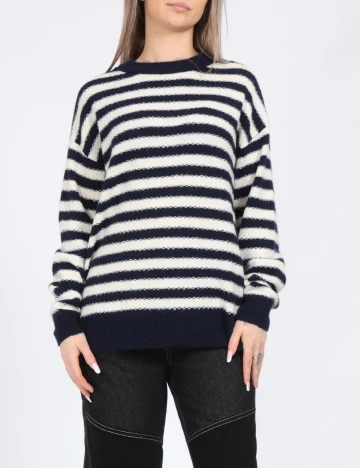Pulover Vero Moda, alb/albastru