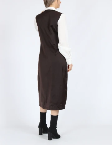 Rochie medie Vero Moda, maro inchis
