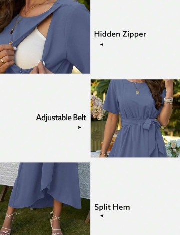 Rochie medie SHEIN Maternity, albastru