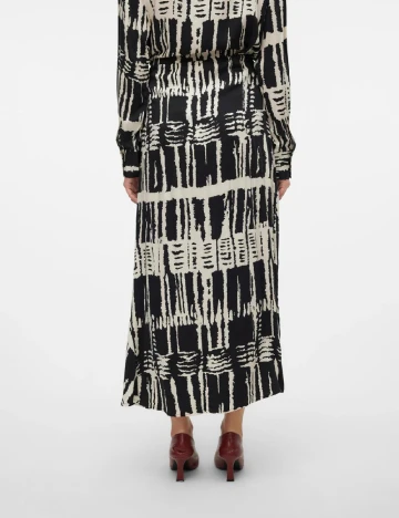 Fusta Vero Moda, alb/negru Negru