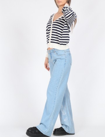 Cardigan Vero Moda, alb/bleumarin