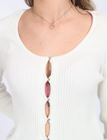 Bluza Vero Moda, ecru